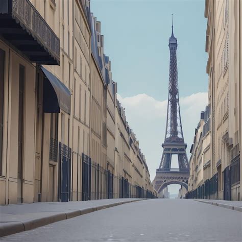 Escenas Callejeras De La Torre Eiffel Y París Foto Premium