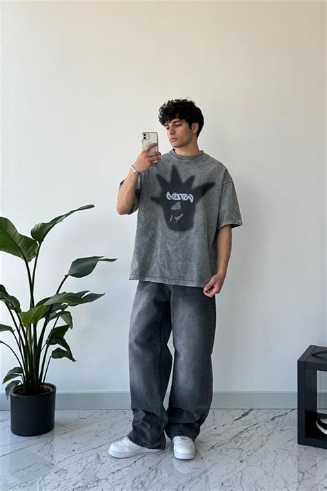 N Bask L Washed Antrasit Oversize Ti Rt