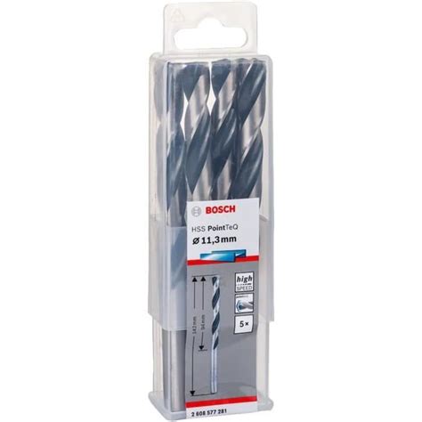 Bosch Professional 5X Forets Hélicoïdaux Hss Pointteq Pour Métal 11 3