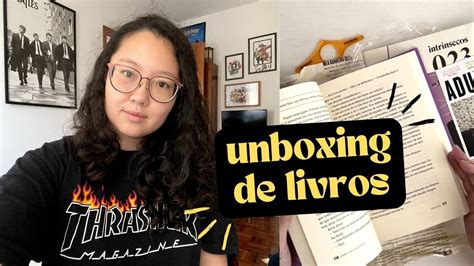 Unboxing de livros caixa intrínsecos YouTube