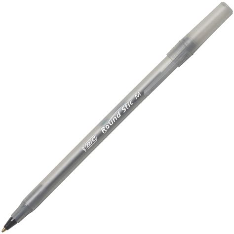 Bic Round Stic Ballpoint Stick Pens Black Medium Tip 12bx Grand And Toy