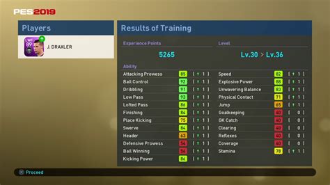 PES 2019 MyClub Training A Player With The Same Player J Draxler 38707