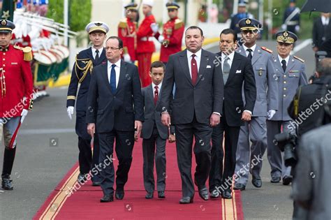 Moroccos King Mohammed Vi French President Editorial Stock Photo