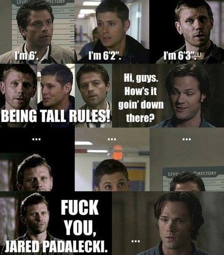 Being Tall Rules Sam Winchester Winchester Supernatural Winchester