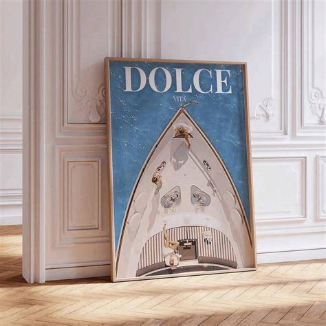 1 Stück Dolce Vita Trendig Yacht Poster Deko Girly Wandkunst Vintage