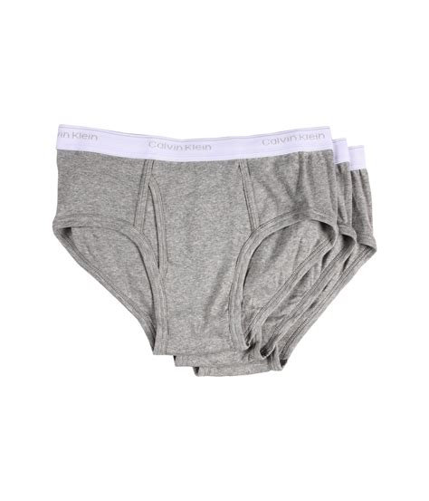 Calvin Klein Classics Brief Threepack In Gray For Men Grey Heather Lyst