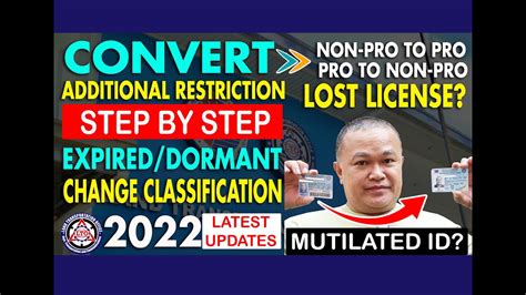 Paano Kumuha Ng Professional Drivers License Step By Step Lto Add Restriction 2022edashirph