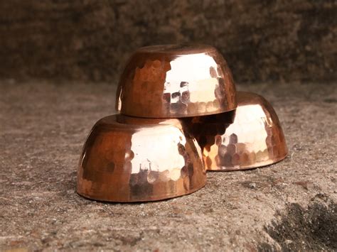 Handmade Copper Tea Light Holder Set Of 3 Votive Holders Etsy