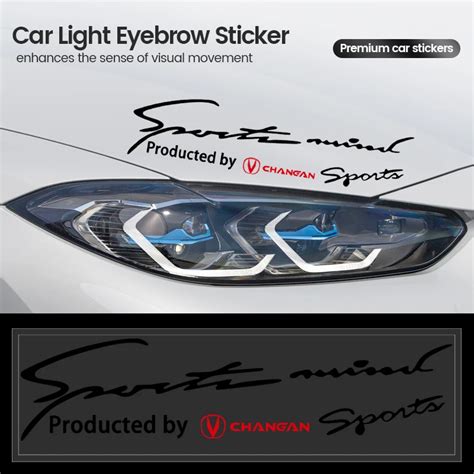 Pcs Car Headlight Eyebrow Sticker Lamp Eyebrow Decoration Auto