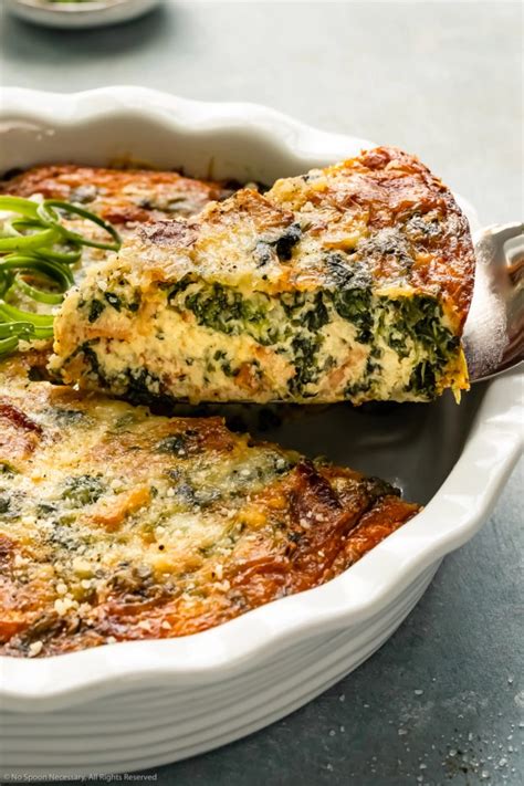 Crustless Spinach Quiche Easy Recipe No Spoon Necessary