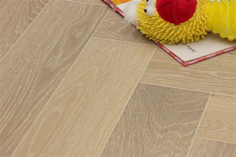 Prime Engineered Flooring Oak Herringbone Sunny White Brushed Uv Oiled