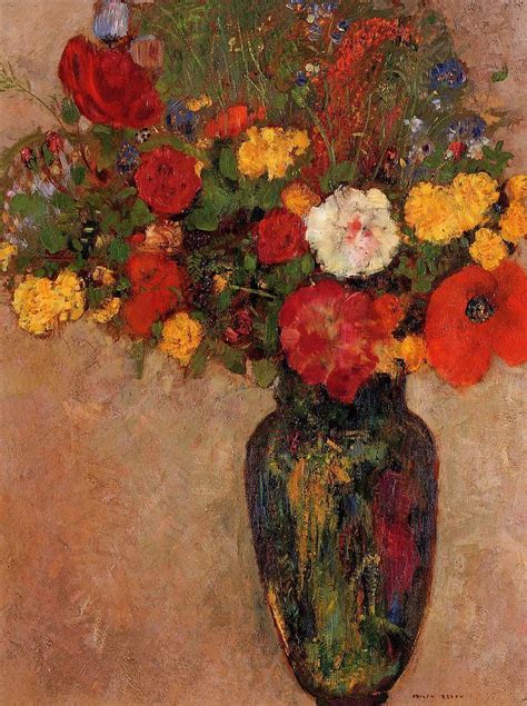 Vase Of Flowers C By Odilon Redon Artchive