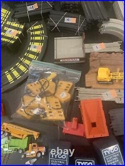 Car Track Set Lot Bundle Vtg Tyco Electric Racing Set Nite Glow Slot