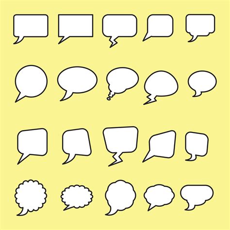 Speech bubble vector set. 5466867 Vector Art at Vecteezy