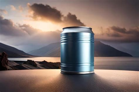 Metal Tin Can Product Template Premium Ai Generated Image