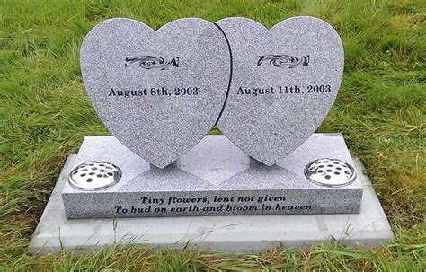 Double Heart Memorial Headstone - Quality Headstones and Memorials at ...