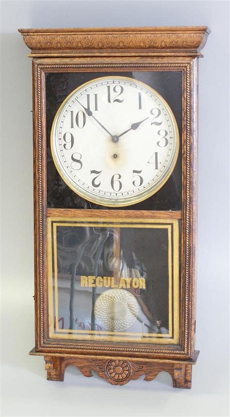 Sold Price Sessions Oak Regulator Wall Clock 36l April 6 0109 900 Am Edt