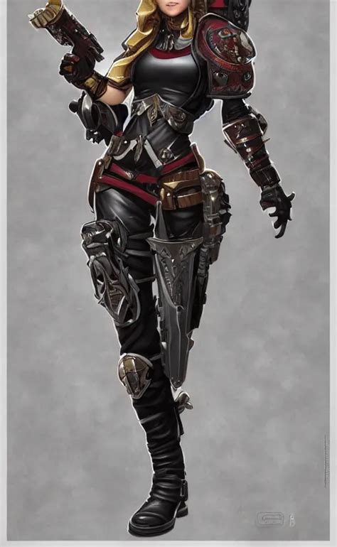 Beautiful Female Inquisitor Warhammer K Leather Stable Diffusion