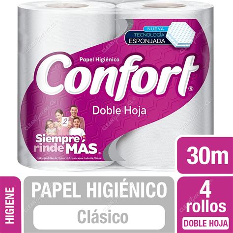 Papel Higiénico Confort Doble Hoja 30 M 4 Un Clean Queen