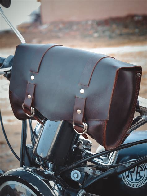 Vintage Handmade Leather Motorcycle Bag For Bike Brown Bag For Etsy