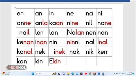 N Sesi Hece Tablosu Eduhol Etkinlik İndir Oyun Oyna Test Çöz Video İzle