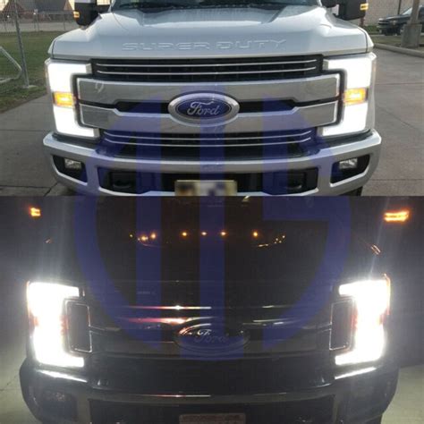 For 2017 2018 2019 2020 F250 F350 White LED High Low Beam Headlight