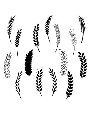 Curved Wheat Silhouette Clip Art Artofit