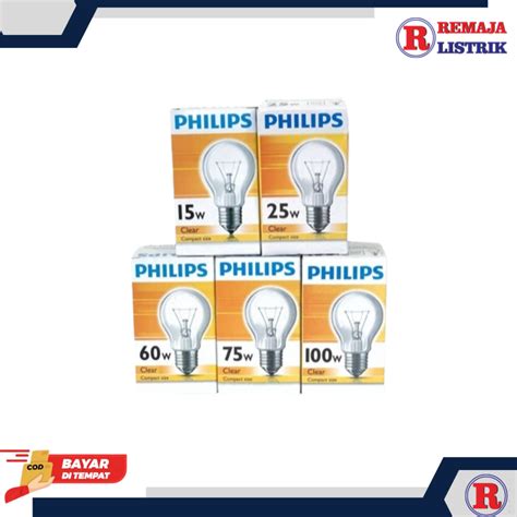 Jual Lampu Bohlam Pijar Philips W W W W W W W Shopee