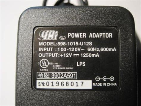 Yhi Power Adapter Model 898 1015 U12s