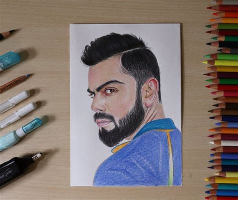 How To Draw Virat Kohli Step By Step In Easy Drawings Pencil