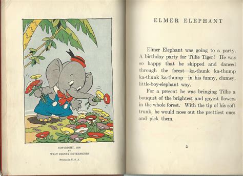 ELMER ELEPHANT by Walt disney story and illustrations: Very Good ...