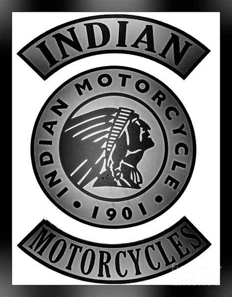 Indian Motorcycles 1901 Vintage Sign Steel Photograph By Scott D Van