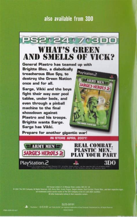 Army Men Green Rogue Playstation Box Cover Art Mobygames