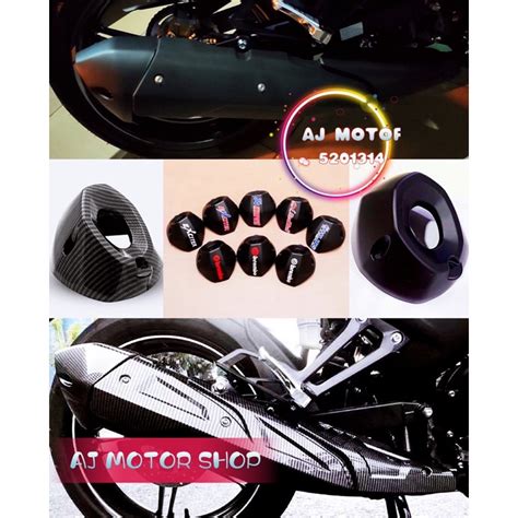 NEW Y16ZR VIETNAM EXCITER CARBON MUFFLER COVER LOGO BLACK YAMAHA Y16