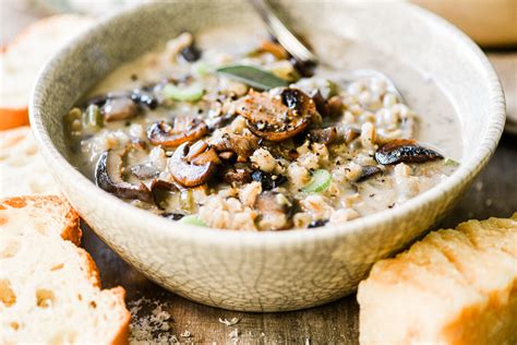 Mushroom Barley Soup • Jewish Deli Style