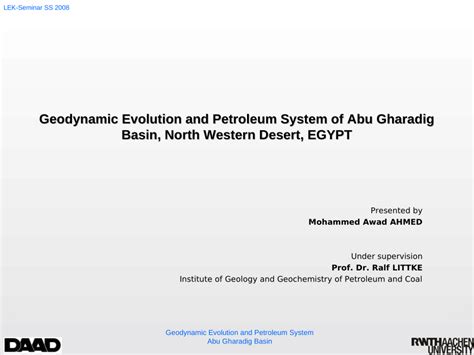 PDF Geodynamic Evolution And Petroleum System Of Abu Gharadig Basin