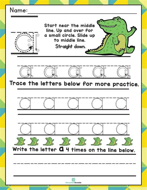 Lowercase Letter Tracing Worksheet