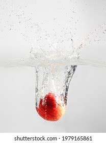 Red Apple Falling Into Water Images Stock Photos Vectors