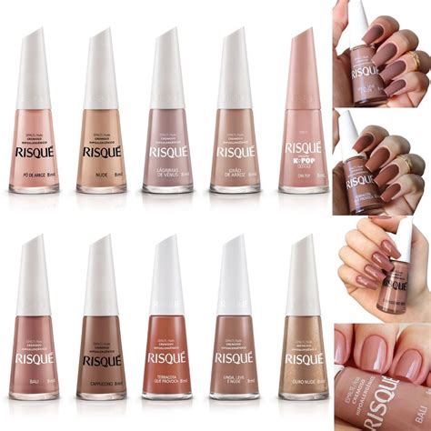 Kit Esmalte Risque Atacado Manicure Cores Tons Nude Shopee Brasil