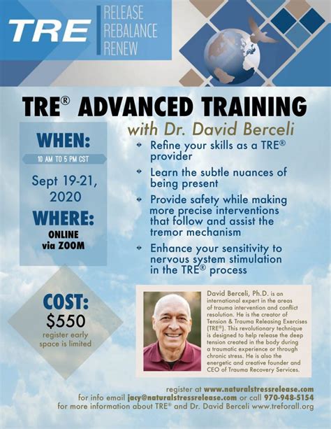 ONLINE TRE Advanced Training With Dr David Berceli Tension Stress