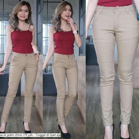 Jual Celana Chinochinos Skinny Street Cewek Untuk Kerjaharian Celana