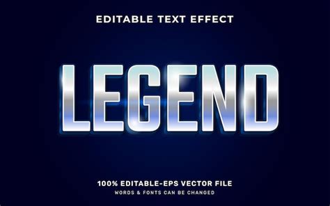 Premium Vector | Legend text style effect mockup