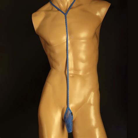 Sexy Erotic Linger Suspenders Bodysuit Men Thong Mankini Sexy Lingerie Mesh See Through