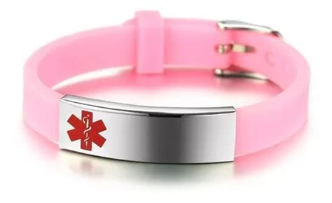 Pulseira Silicone Ajustável Alerta Médico Adulto E Infantil