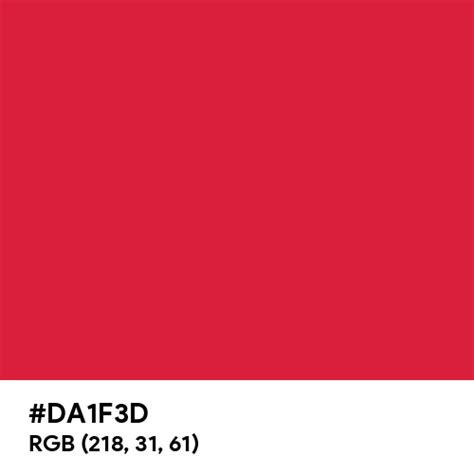 Crimson CMYK color hex code is #DA1F3D