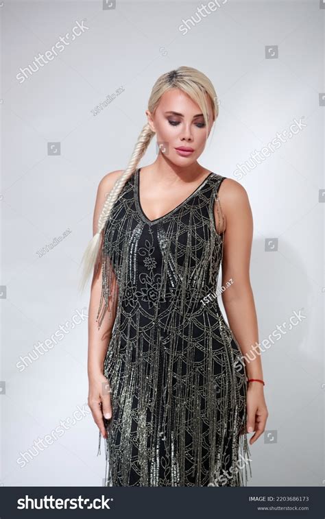 Sexy Blonde Woman Posing White Background Stock Photo 2203686173 Shutterstock