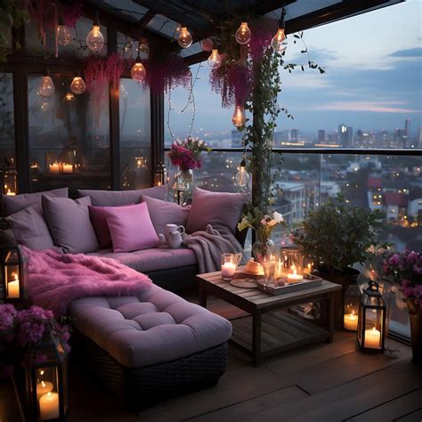 Premium AI Image | Modern luxury balcony interior decor ideas cozy home ...