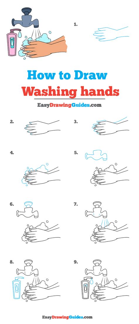 How To Draw Washing Hands Step By Step Apply about 3 to 5 ml 2 3 to 1 ...