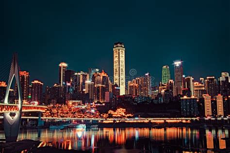 Skyline Chongqing - China editorial photo. Image of lights - 160055676