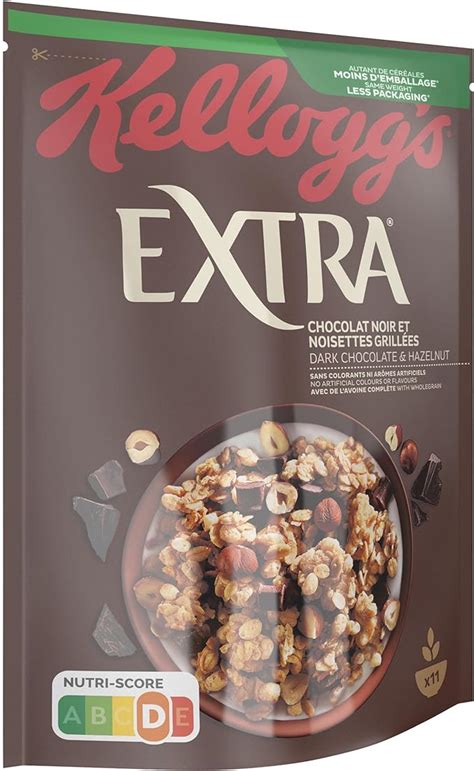 Kellogg s Céréales Extra Chocolat Noir Noisettes 500g Amazon fr